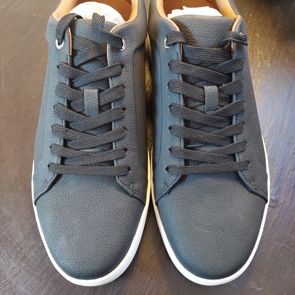 Calvin Klein Men's Wivlo Athletic Sneaker Black White & Tan Size 11.5M $109 NEW! - Picture 11 of 12